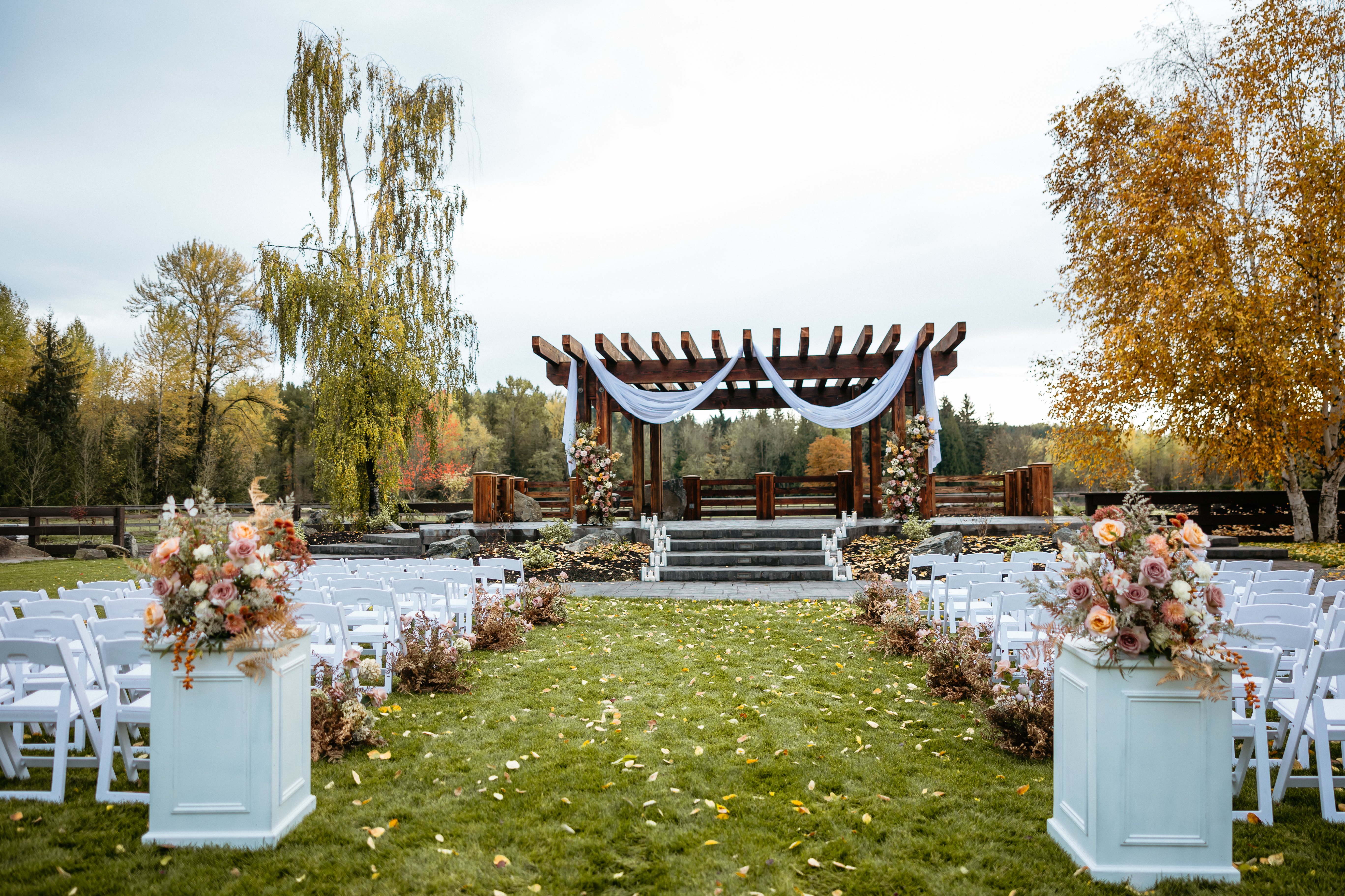 legacy arbor in the ceremony area