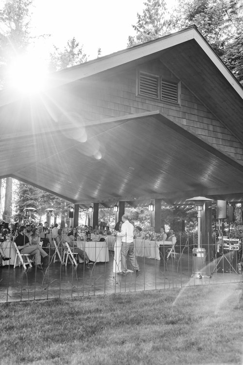 a view inside the pavilion at evergreen gardens