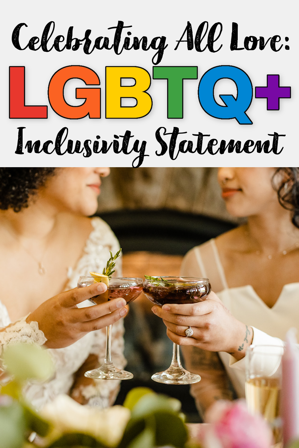 two brides toasting their marriage